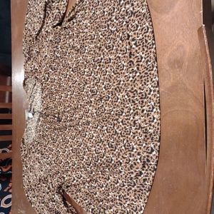 NWOT Leopard Print Top AVA & VIV 2X